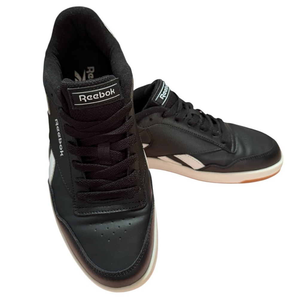 Reebok Court Advance Black Leather Lace Up Sneaker